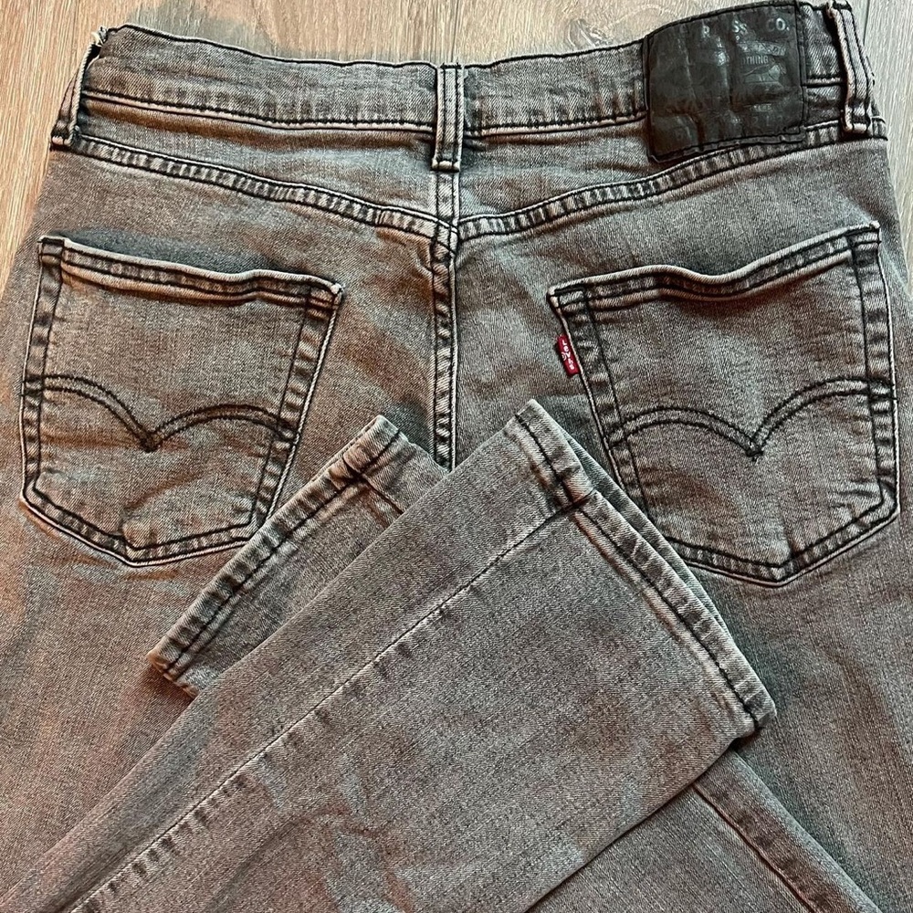 LEVIS MENS LONG BLACK JEANS REGULAR FIT